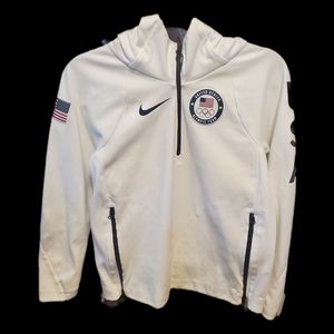 NIKE United States USA Olympic white lightweight jacket athletic small S